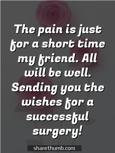 good luck with your surgery messages